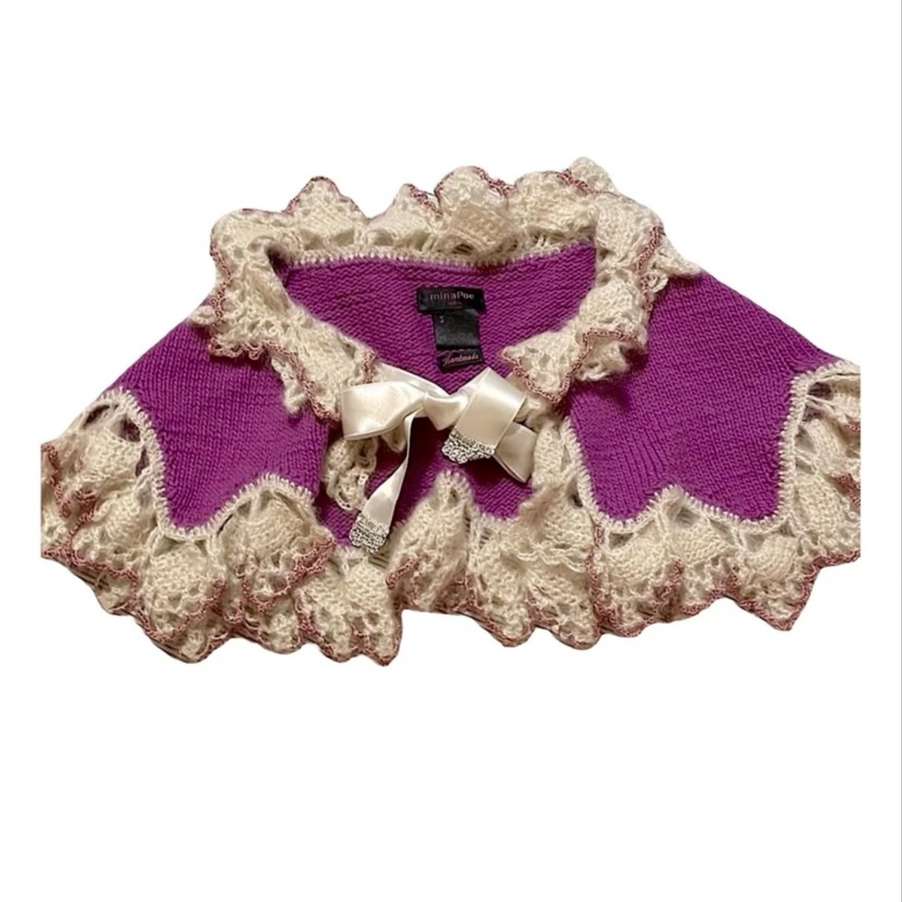 MinaPoe Cashmere Knitted Collar – Handmade in Paris – 100% Cashmere
